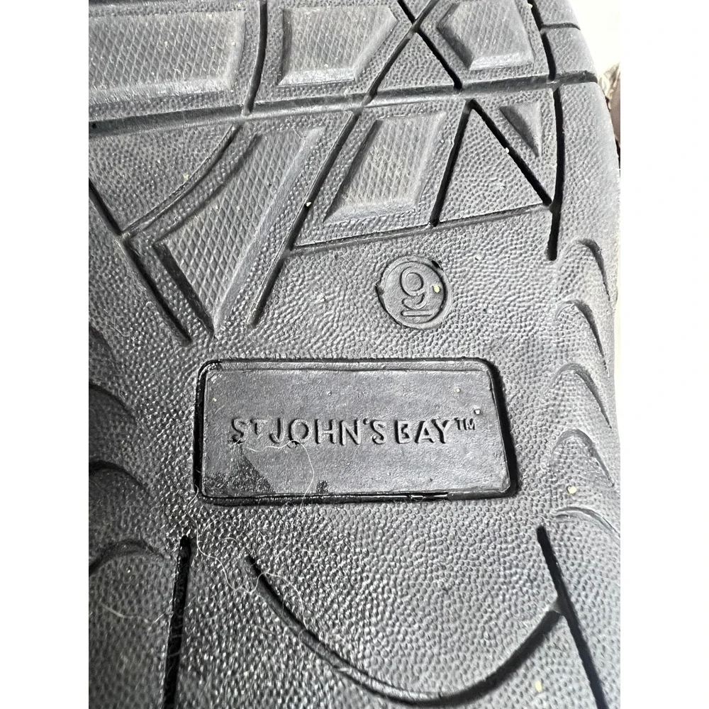 St Johns Bay Mens Brown Memory Foam Flip Flop Sandals Size 9 Dry+Cool Thong